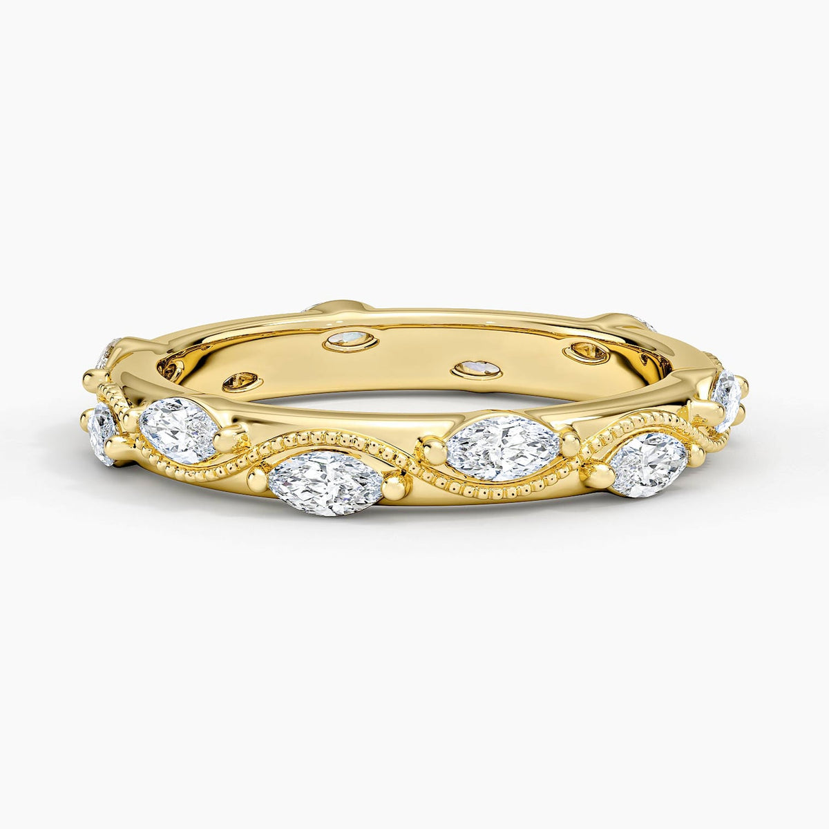 Camellia Milgrain Marquise Lab Diamond Ring (3/4 ct. tw.)