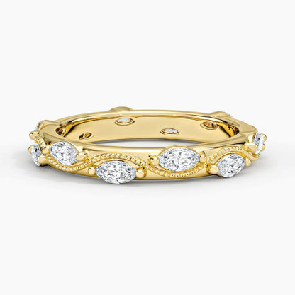 Camellia Milgrain Marquise Lab Diamond Ring (3/4 ct. tw.)