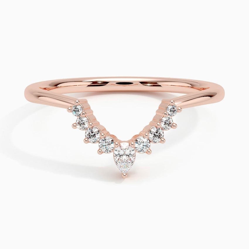 Elongated Lunette Diamond Ring (1/8 ct. tw.)
