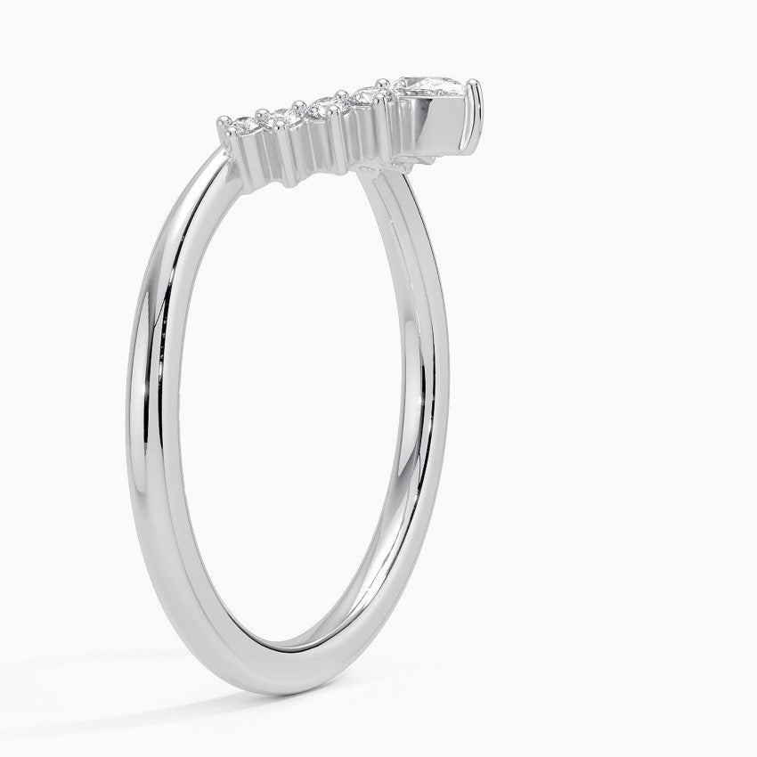Elongated Lunette Diamond Ring (1/8 ct. tw.)