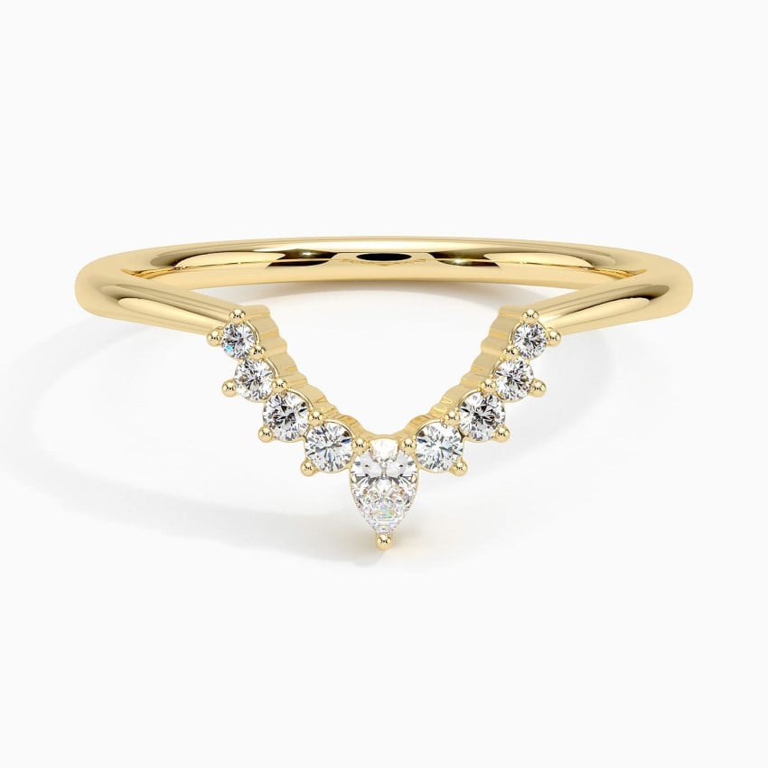 Elongated Lunette Diamond Ring (1/8 ct. tw.)
