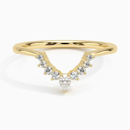 Elongated Lunette Diamond Ring (1/8 ct. tw.)