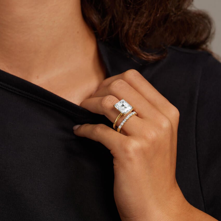 Nathalie Emerald Cut Diamond Ring