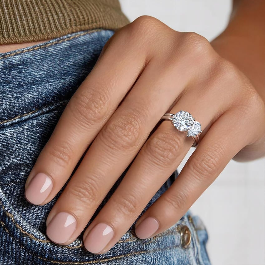 Pear Lab Diamond Toi Et Moi Nesting Ring (1 ct. tw.)
