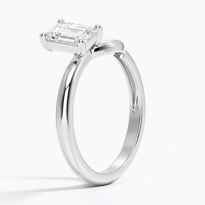 Emerald Lab Diamond Toi Et Moi Nesting Ring (1 ct. tw.)
