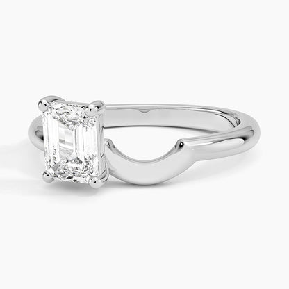 Emerald Lab Diamond Toi Et Moi Nesting Ring (1 ct. tw.)