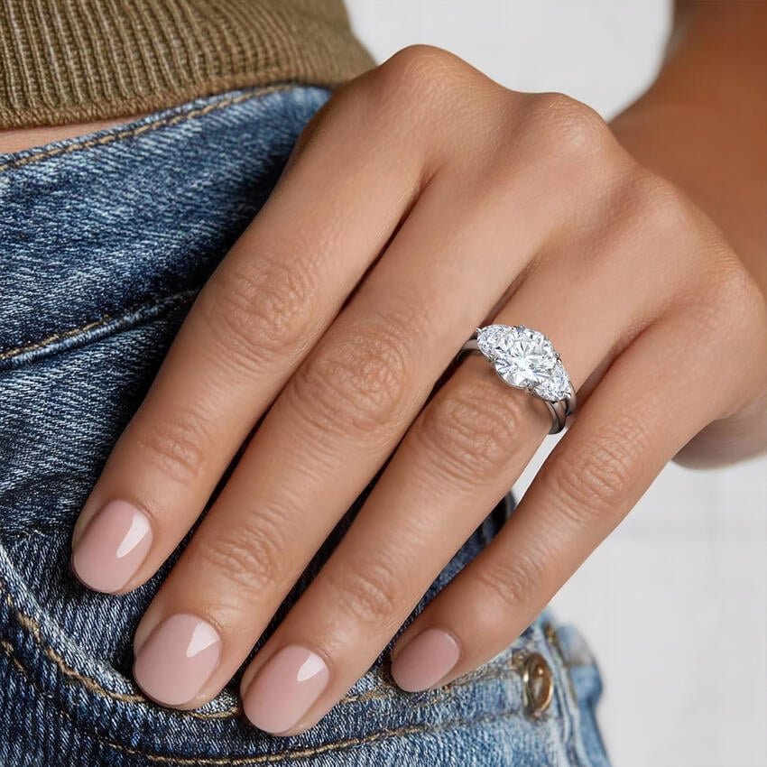 Half Moon Lab Diamond Trio Stacking Ring (1 ct. tw.)