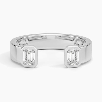 Peyton Emerald-Cut Lab Diamond Open Ring (1/2 ct. tw.)
