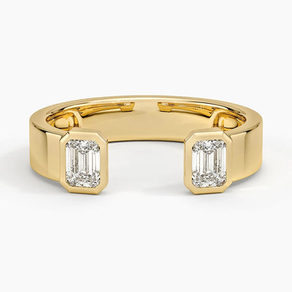 Peyton Emerald-Cut Lab Diamond Open Ring (1/2 ct. tw.)