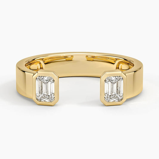 Peyton Emerald-Cut Lab Diamond Open Ring (1/2 ct. tw.)