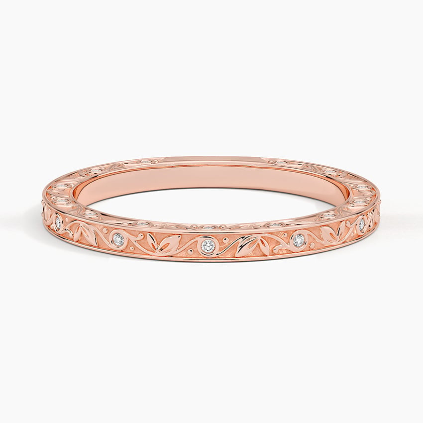 Grove Engraved Diamond Ring
