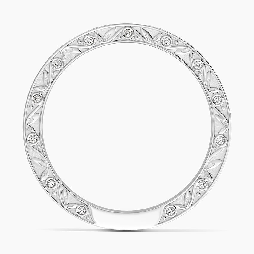 Grove Engraved Diamond Ring