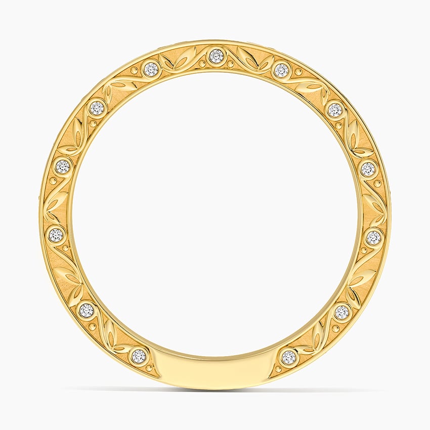 Grove Engraved Diamond Ring