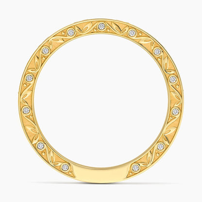 Grove Engraved Diamond Ring