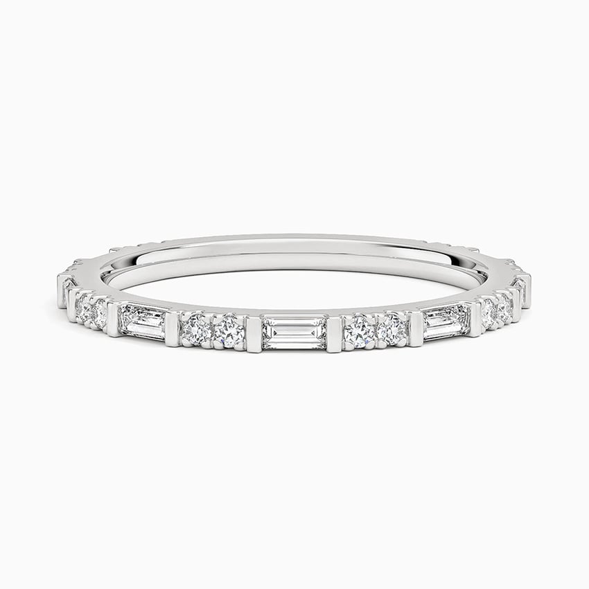 Luz Baguette and Round Diamond Ring