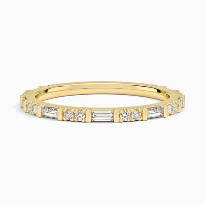 Luz Baguette and Round Diamond Ring