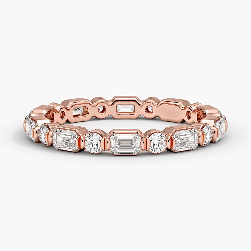Kensington Emerald Cut and Round Eternity Diamond Ring (1 ct. tw.)