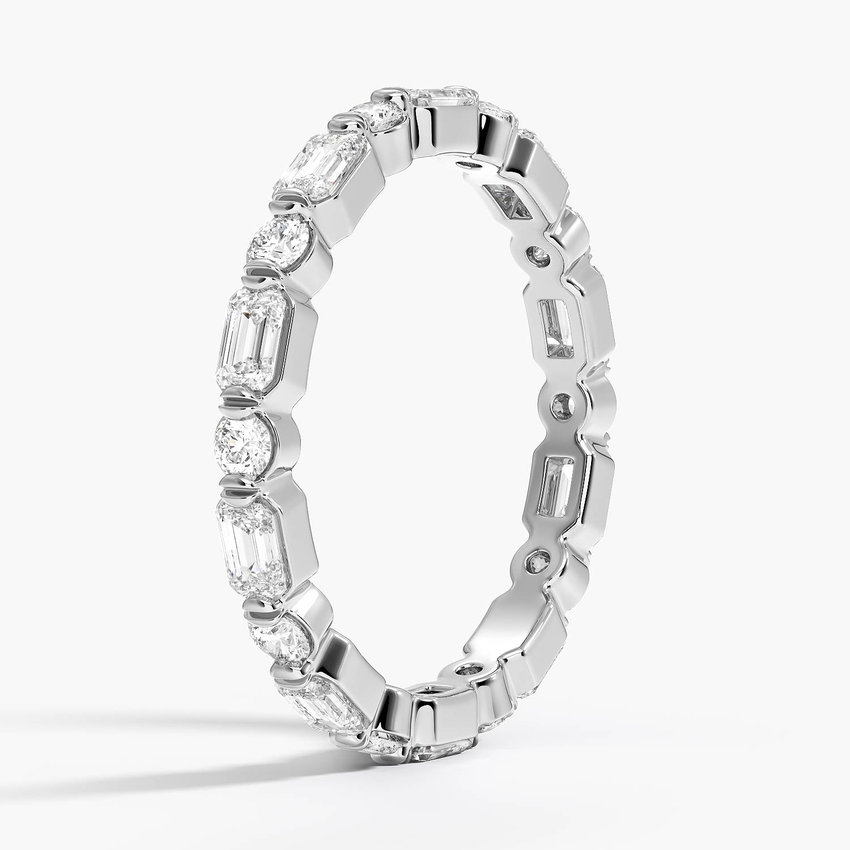 Kensington Emerald Cut and Round Eternity Diamond Ring (1 ct. tw.)