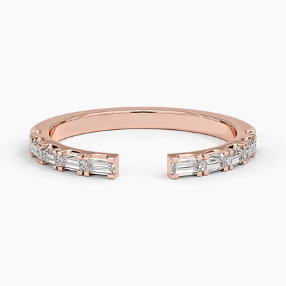 Gemma Baguette Diamond Open Ring