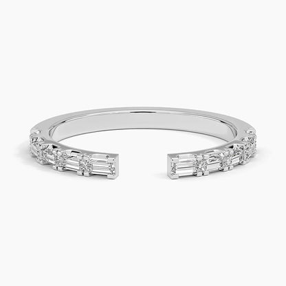 Gemma Baguette Diamond Open Ring