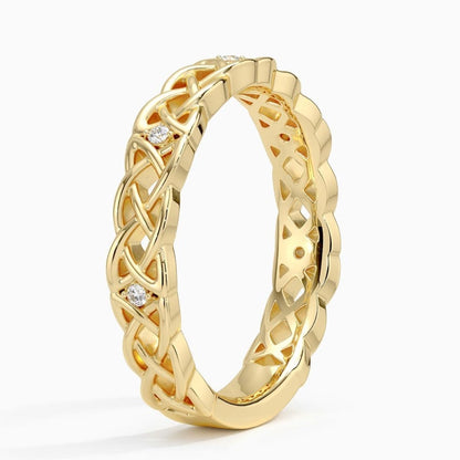Celtic Knot Lab Diamond Ring