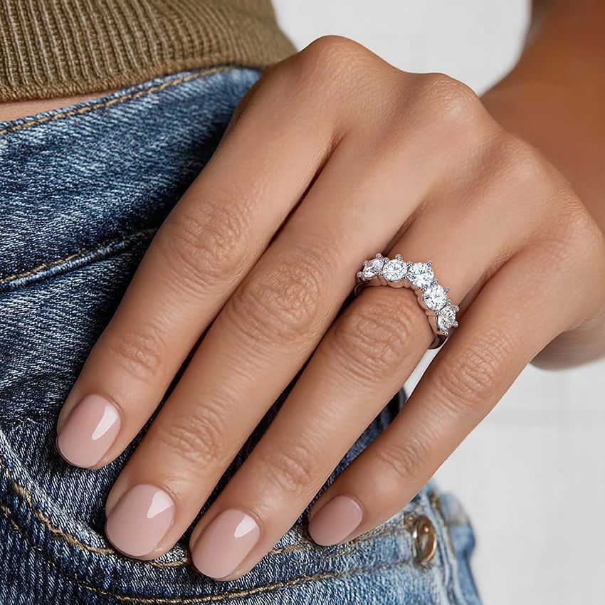 Genevieve Contoured Lab Diamond Ring