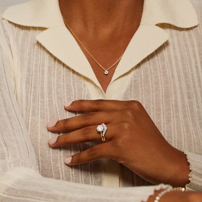 Emilie Seven Stone Contour Lab Diamond Ring (1/2 ct. tw.)