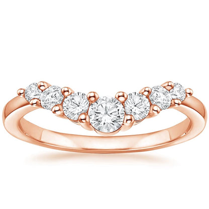 Emilie Seven Stone Contour Lab Diamond Ring (1/2 ct. tw.)