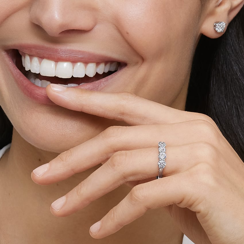 Round Five Stone Lab Diamond Ring (1 1/2 ct. tw.)