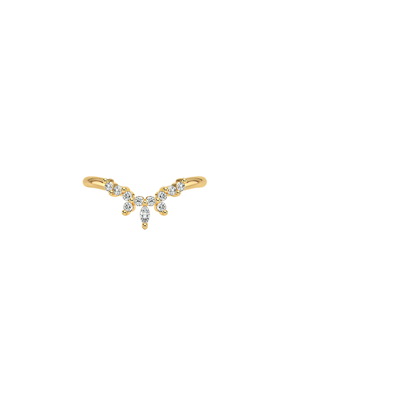 Luxe Nadia Contoured Diamond Ring
