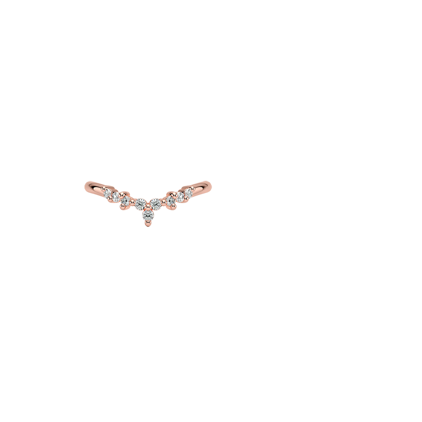 Melody Contoured Diamond Ring (1/8 ct. tw.)
