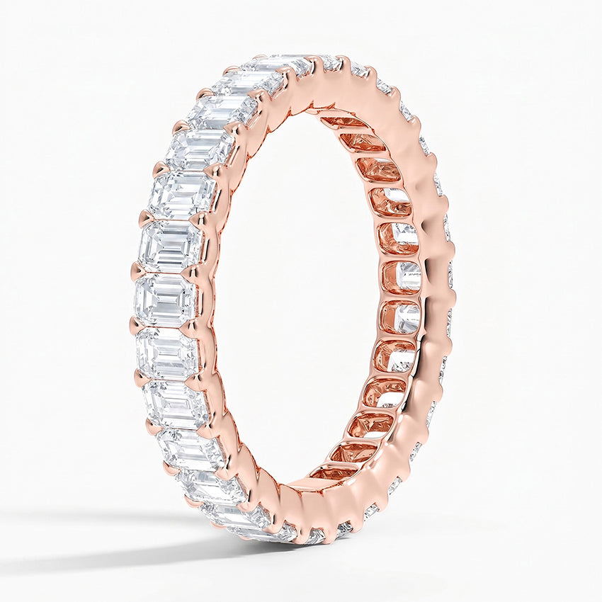 Low Profile Emerald Eternity Diamond Ring (2 ct. tw.)