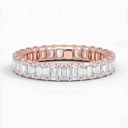 Low Profile Emerald Eternity Diamond Ring (2 ct. tw.)