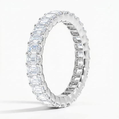 Low Profile Emerald Eternity Diamond Ring (2 ct. tw.)
