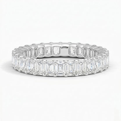 Low Profile Emerald Eternity Diamond Ring (2 ct. tw.)