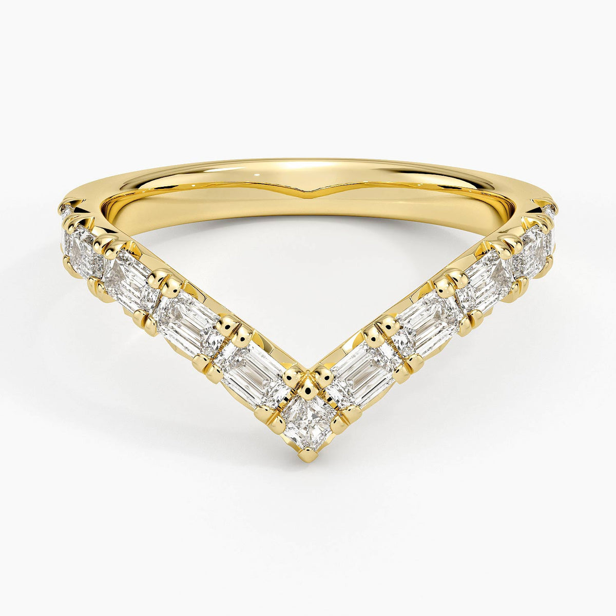Nathalie Emerald-Cut and Asscher Diamond Contour Ring (2/3 ct. tw.)