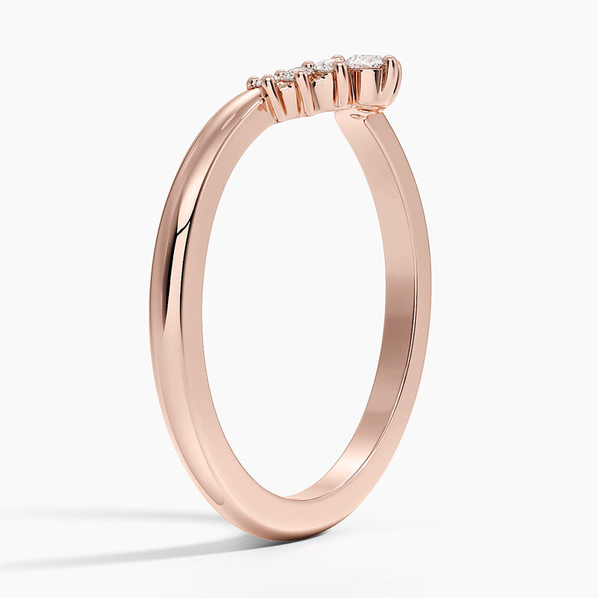 Lunette Contour Round Diamond Ring