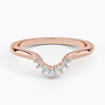 Lunette Contour Round Diamond Ring