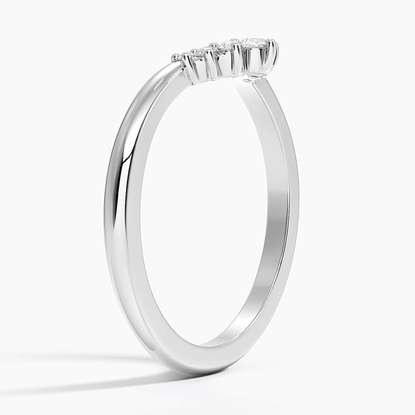 Lunette Contour Round Diamond Ring