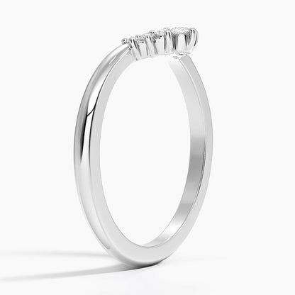 Lunette Contour Round Diamond Ring