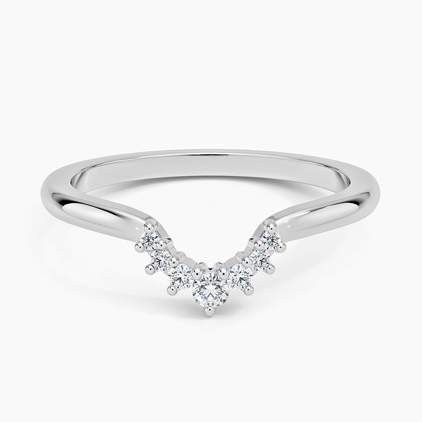 Lunette Contour Round Diamond Ring