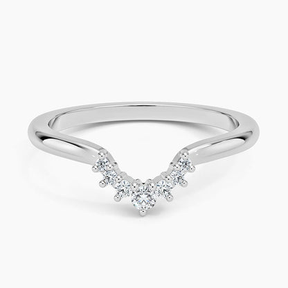 Lunette Contour Round Diamond Ring