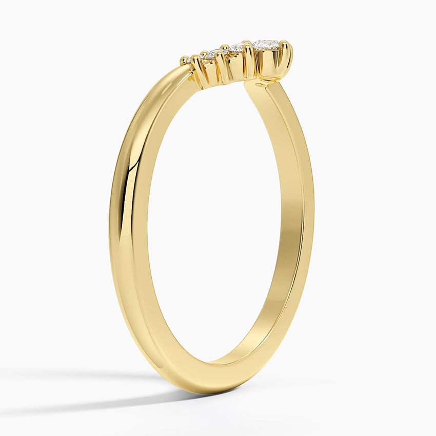Lunette Contour Round Diamond Ring