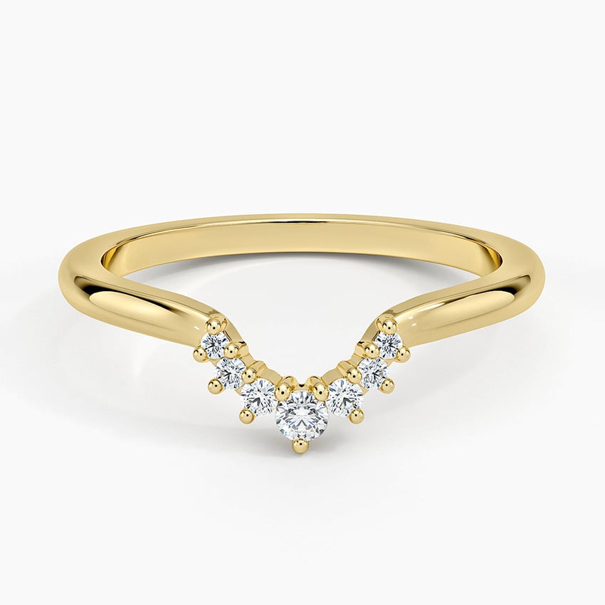 Lunette Contour Round Diamond Ring