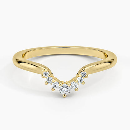 Lunette Contour Round Diamond Ring