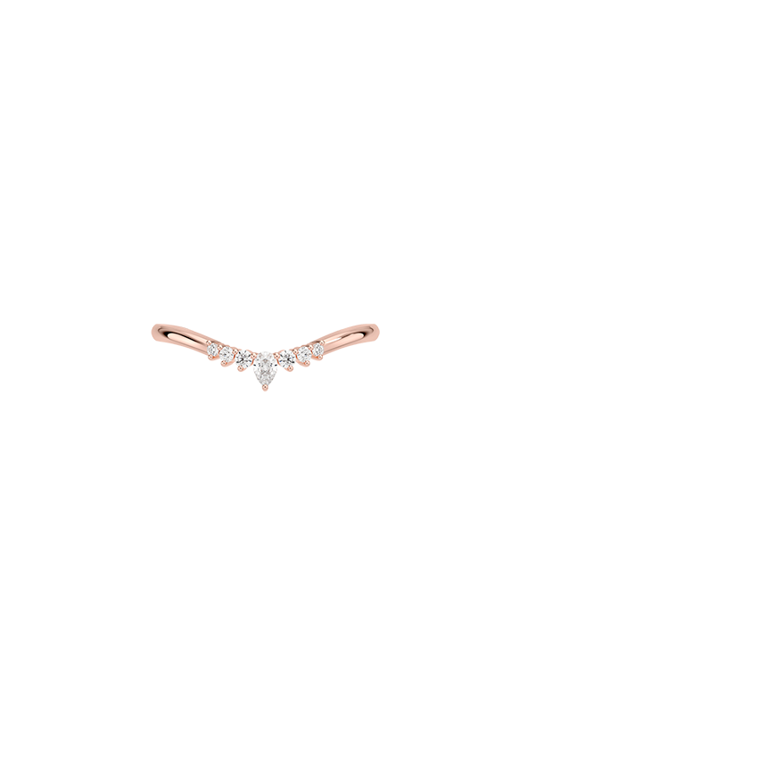 Petite Lunette Contour Diamond Ring (1/10 ct. tw.)
