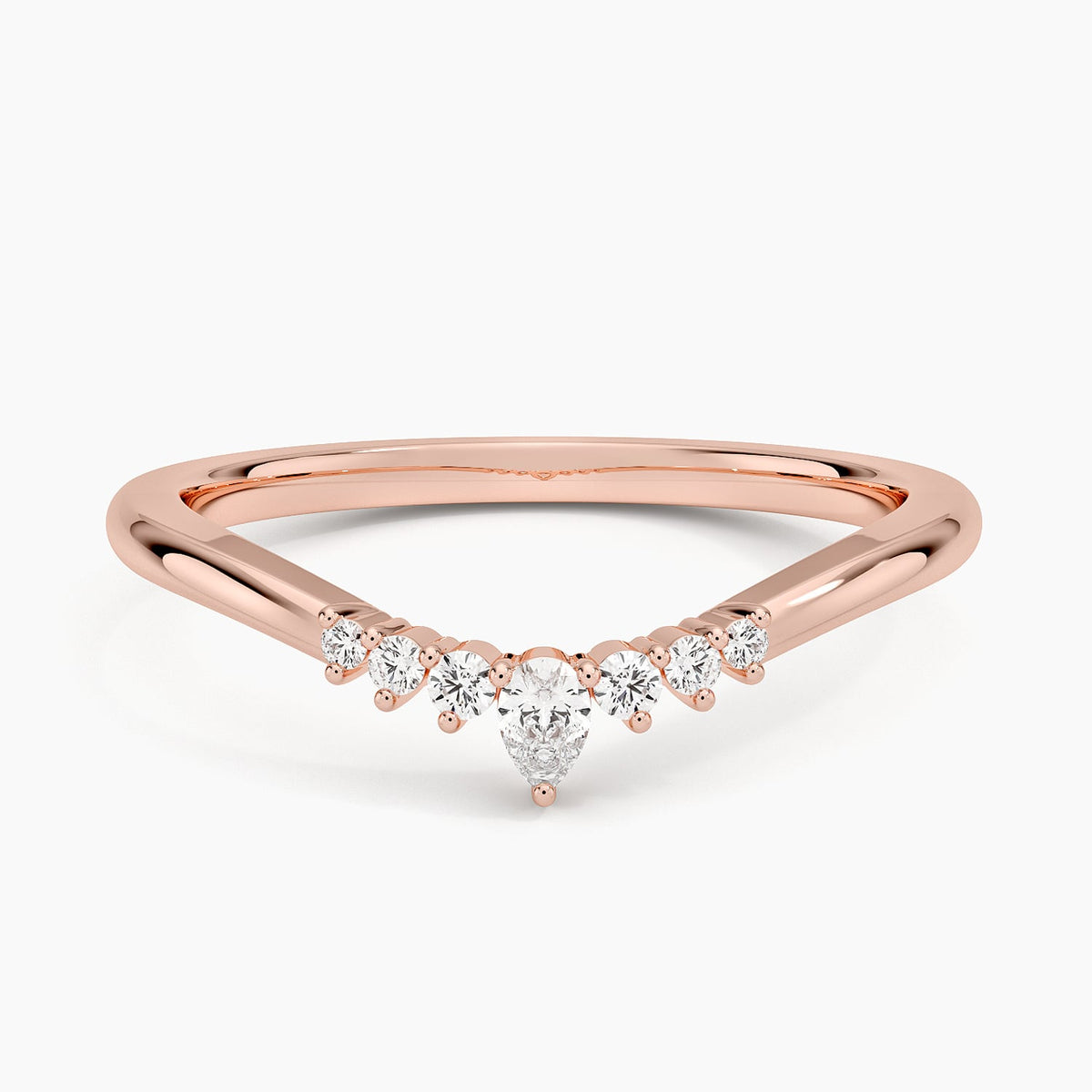 Petite Lunette Contour Diamond Ring (1/10 ct. tw.)