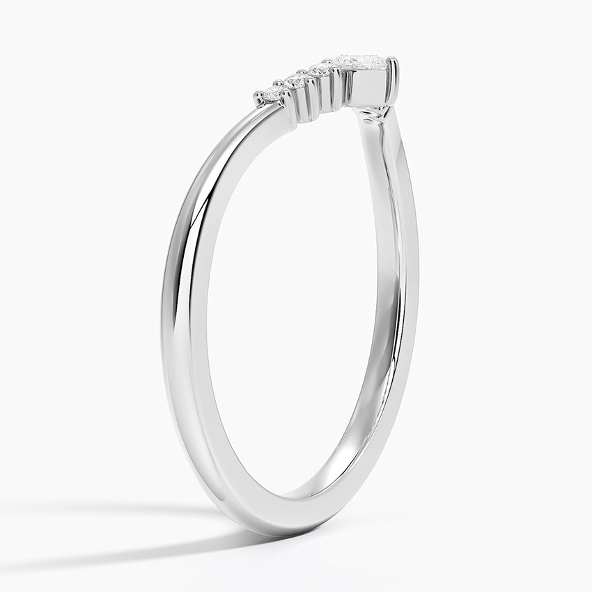 Petite Lunette Contour Diamond Ring (1/10 ct. tw.)