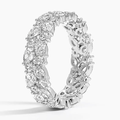 Olivetta Double Row Eternity Lab Diamond Ring