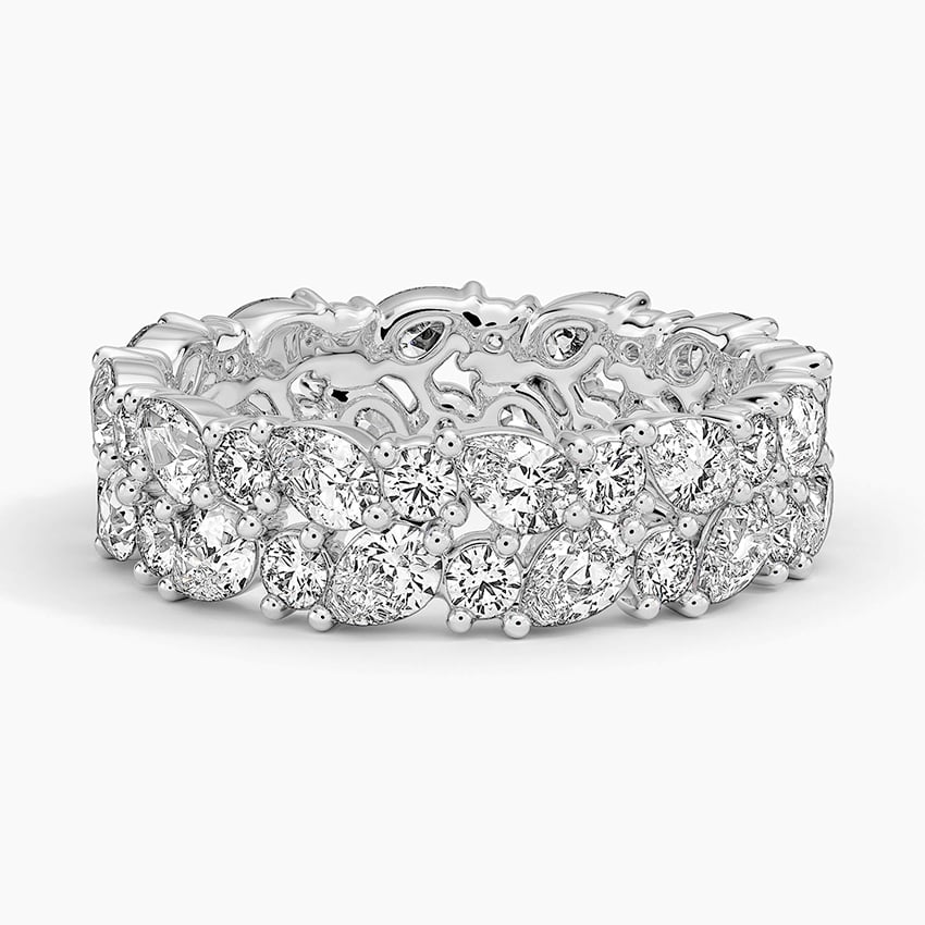Olivetta Double Row Eternity Lab Diamond Ring